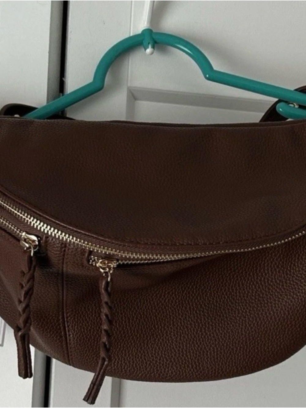 Jen & Co. Classic Brown Women's Crossbody Bag - Leather-Texture Shoulder Purse
